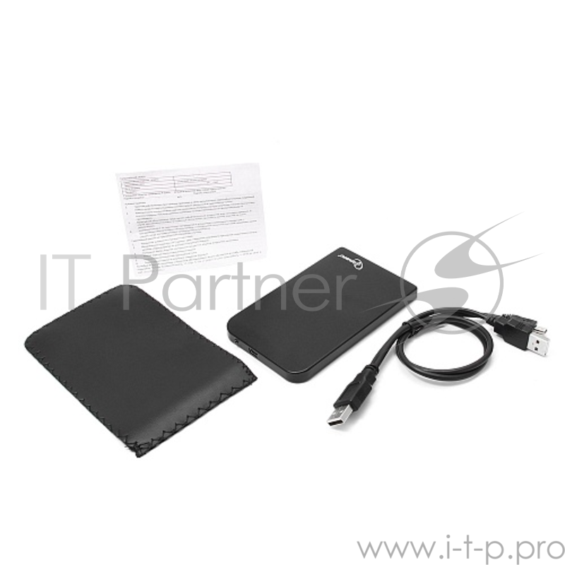 Контейнер Gembird EE2-U2S-41 для 2.5 SATA HDD, алюминиевый, черный (USB2.0)