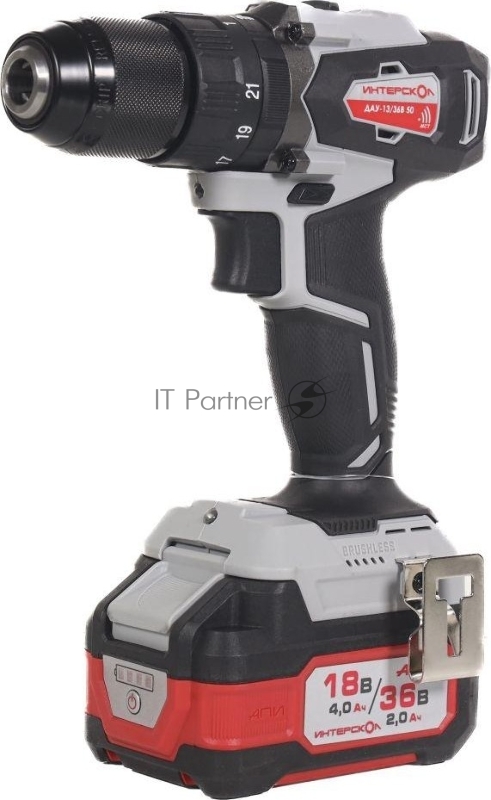 Дрель-шуруповерт аккумуляторная INTERSKOL DAU-13/36V 50