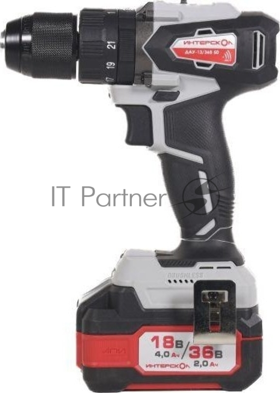 Дрель-шуруповерт аккумуляторная INTERSKOL DAU-13/36V 50