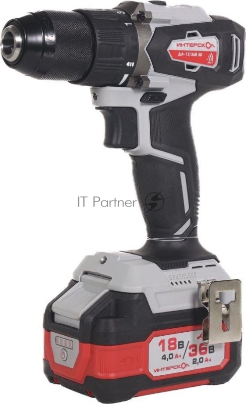 Дрель-шуруповерт аккумуляторная INTERSKOL DA-13/36V 50