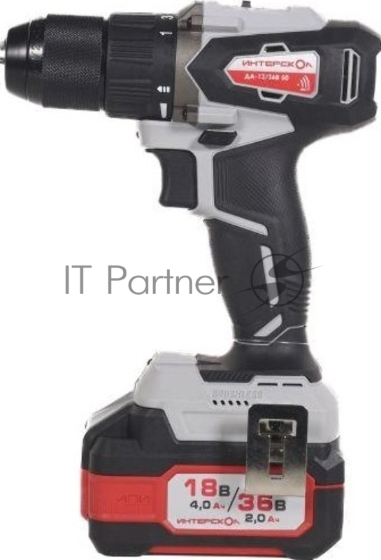 Дрель-шуруповерт аккумуляторная INTERSKOL DA-13/36V 50