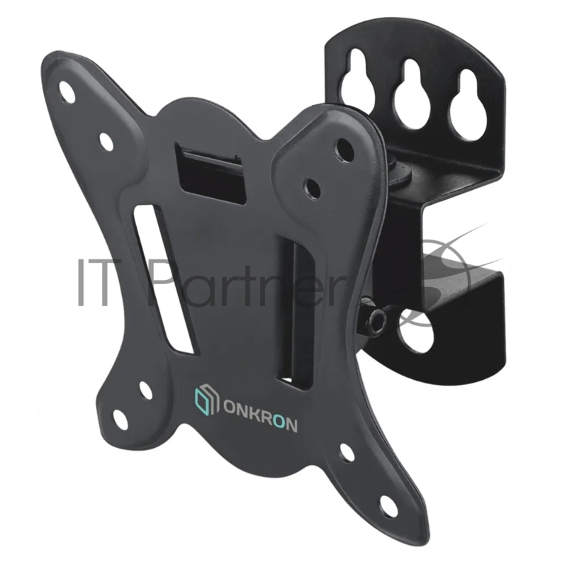 Кронштейн ONKRON BASIC NP13 BLACK 10-32 макс 100*100 мм, наклон -+ 8?, поворот: 45°, от стены 85 мм, макс вес 25кг, черный