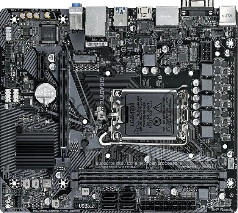 Материнская плата Gigabyte H610M S2H V3 DDR4, OEM