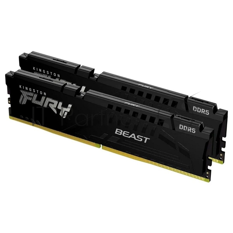 Комплект модулей памяти Kingston 64GB DDR5 6000 DIMM CL30 FURY Beast Black XMP Non-ECC Unbuffered DIMM (Kit of 2) 2RX8 30-36-36 1.4V 288-pin 16Gbit