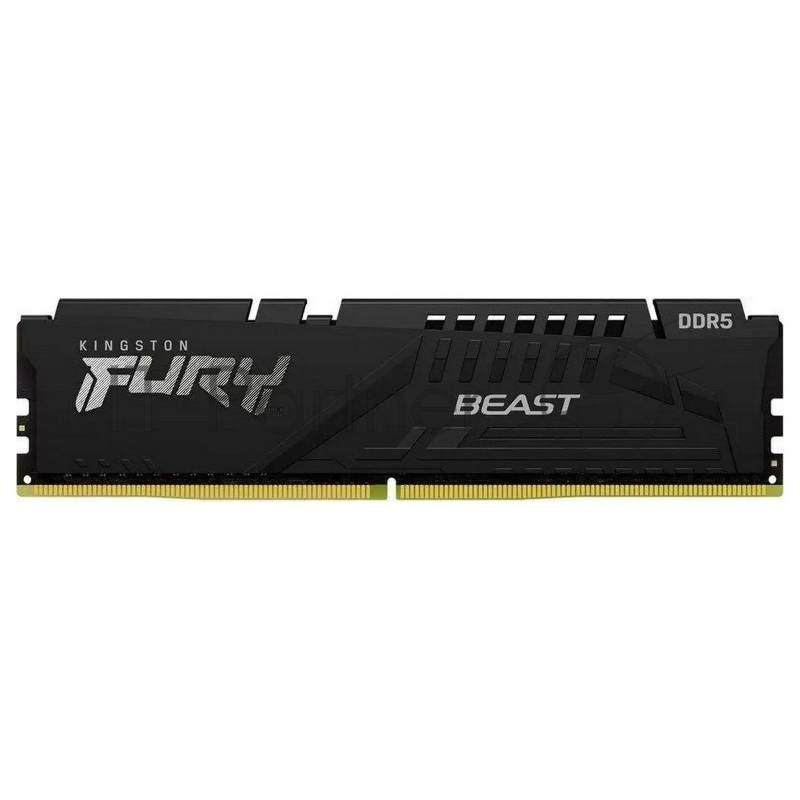 Модуль памяти Kingston 16GB DDR5 6400 CL32 FURY Beast Black XMP Non-ECC Unbuffered DIMM 1RX8 32-39-39 1.4V 288-pin 16Gbit