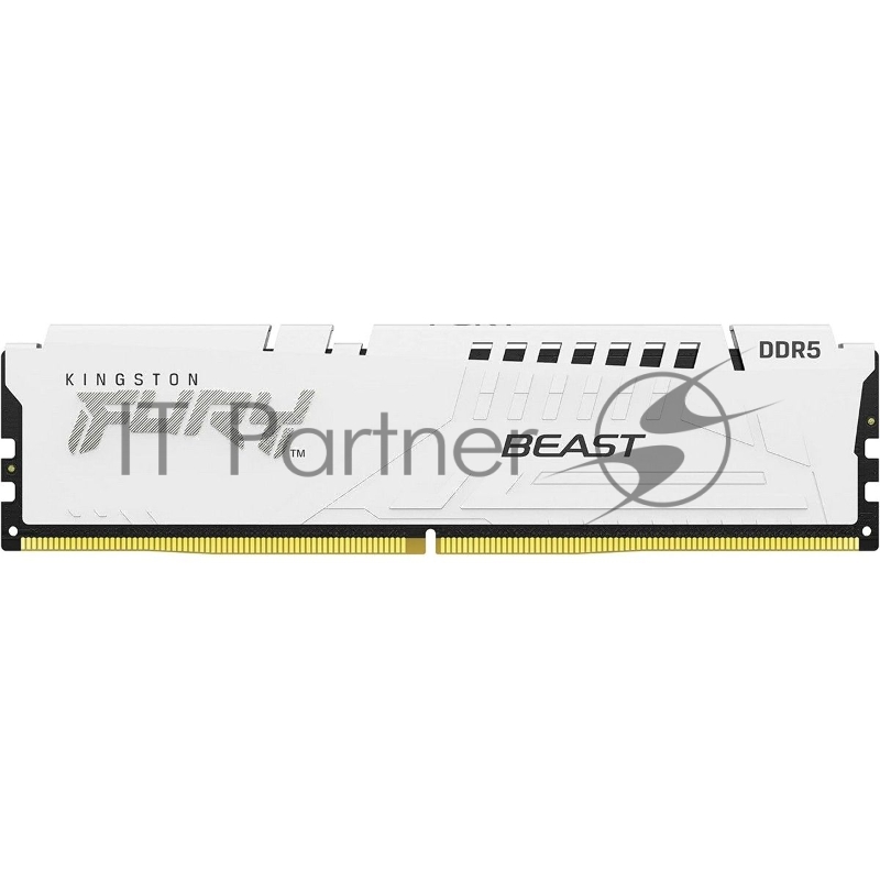 Модуль памяти Kingston 32GB (2x16GB) DDR5 6000MT/s CL36 FURY Beast White EXPO Non-ECC Unbuffered DIMM (Kit of 2) 1RX8 36-44-44 1.35V 288-pin 16Gbit