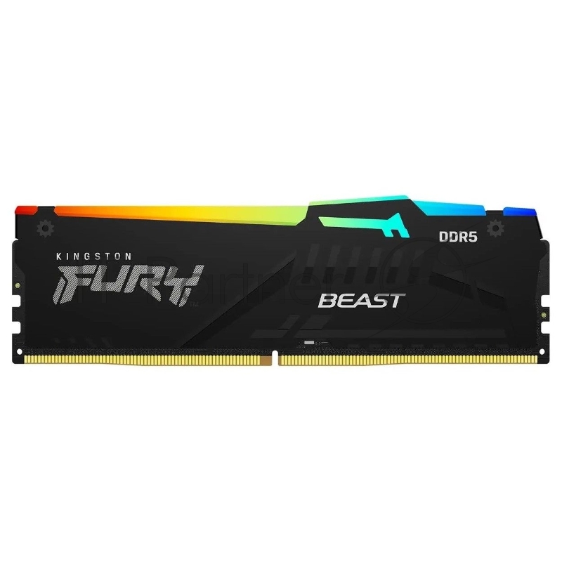 Модуль памяти Kingston 32GB DDR5 6400 DIMM FURY Beast Black RGB Non-ECC Unbuffered 2RX8 32-39-39 1.4V 288-pin 16Gbit
