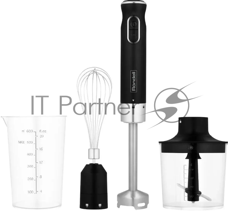 Блендер погружной Rondell RDE-1305 1200Вт черный/серебристый