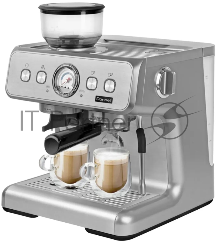 Кофемашина Rondell 1105-RE-01 1550Вт серебристый