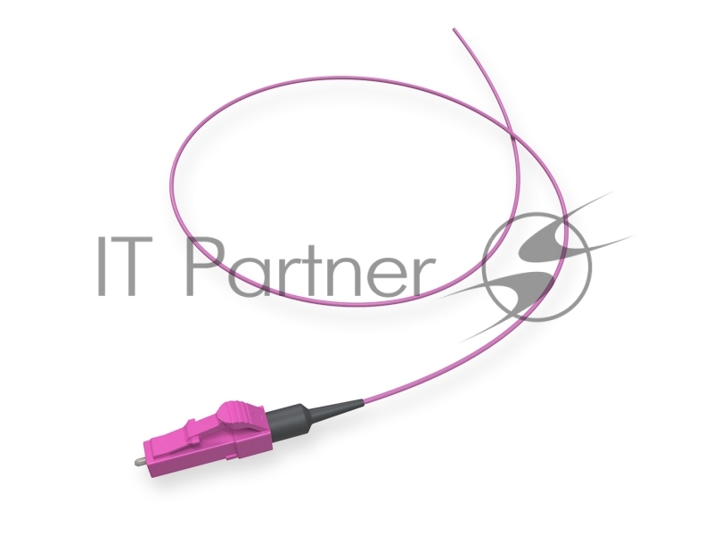 Оптический пигтейл LC, 50/125 OM4, пурпурный, полу-плотный буфер, 1.5м
