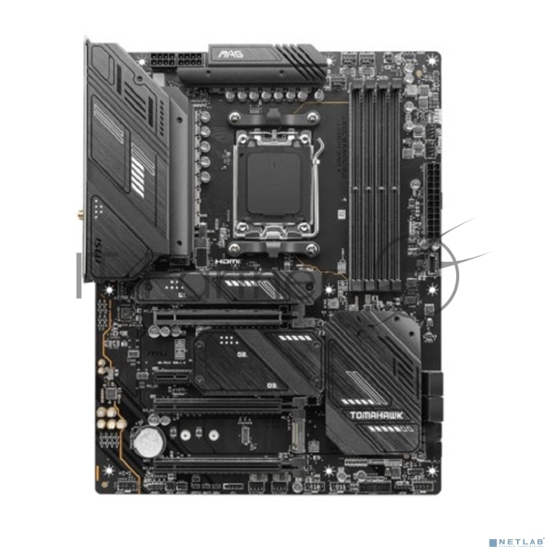Материнская плата MSI MAG X670E TOMAHAWK WIFI, AM5, AMD X670, 4xDDR5, 4xM.2, 4xSATA, 6xUSB-A, 2xUSB-C, 1xHDMI, 1xDisplayPort, 1xLAN 2.5 Гбит/с, 7.1, ATX