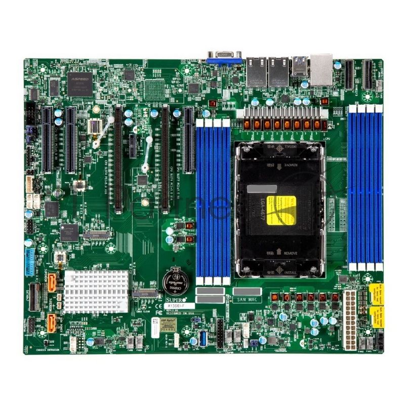 Серверная материнская плата SuperMicro X13SEI-F-B, сокет LGA 4677, 8xDDR5, 10xSATA, 2xM.2, 2xPCI-E 5.0 x16, 3xPCI-E x8, 2xGigabit Ethernet, 2xUSB 2.0, 2xUSB 3.2 Gen 1, VGA, EATX