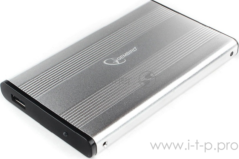 Контейнер Gembird EE2-U2S-5-S для 2.5 SATA HDD, алюминиевый, серебр. (USB2.0)