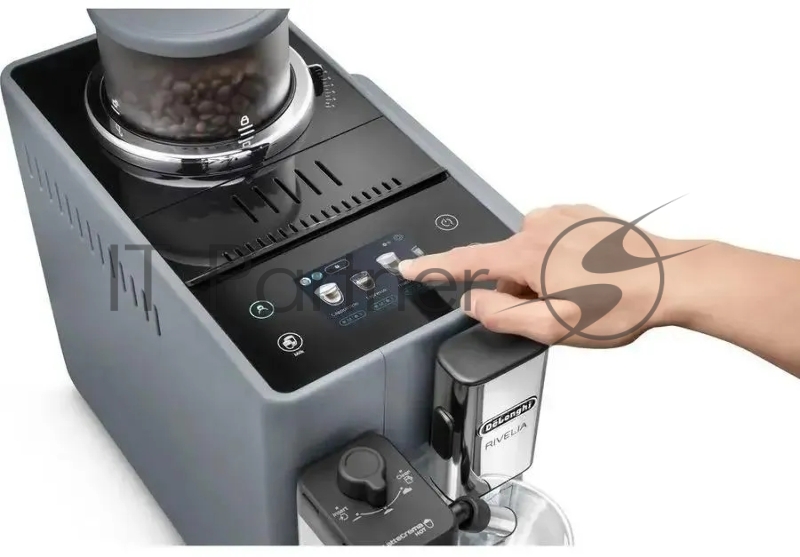 Кофемашина автоматическая DeLonghi EXAM440.55.G серый, исп. кофе - молотый/зерна, 1.4 л, 1450 Вт, 19 Бар.