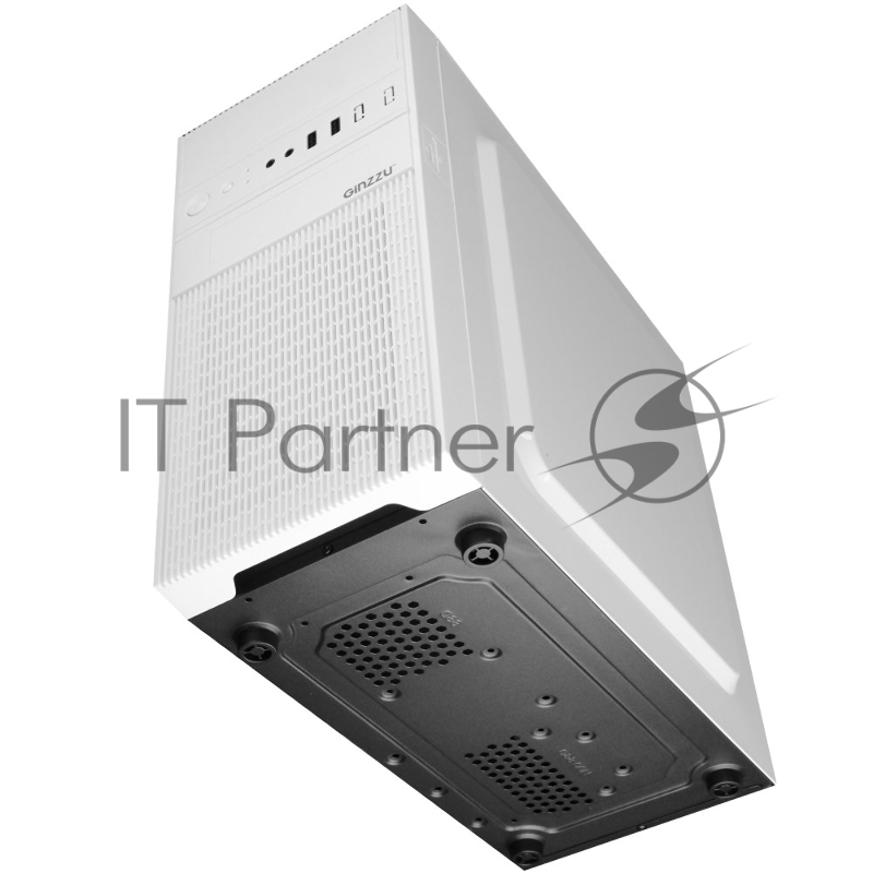 Корпус компьютерный Ginzzu D290 2*USB 2.0,AU White Window