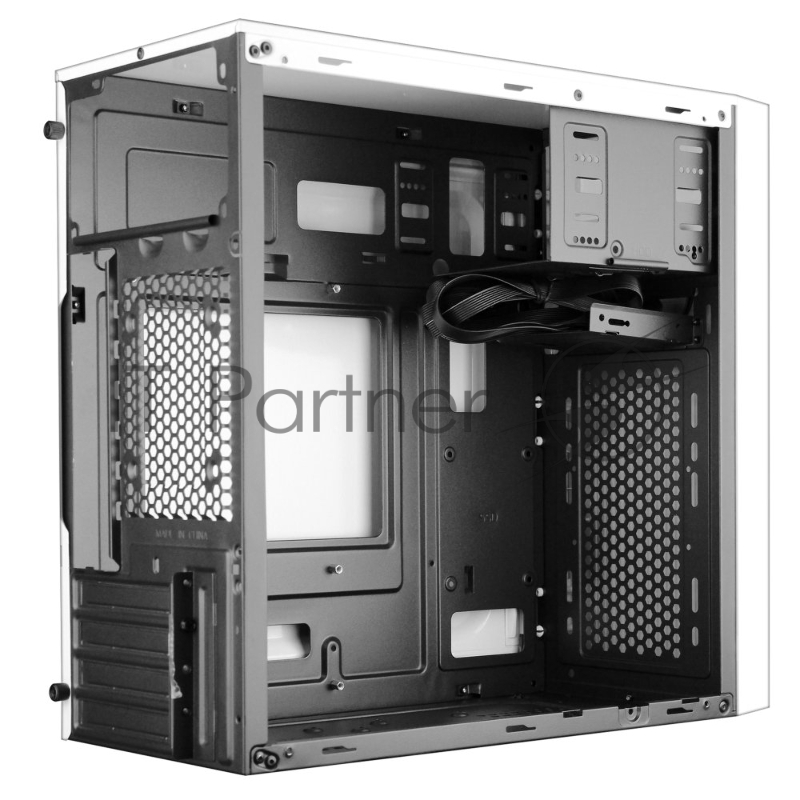 Корпус компьютерный Ginzzu D290 2*USB 2.0,AU White Window