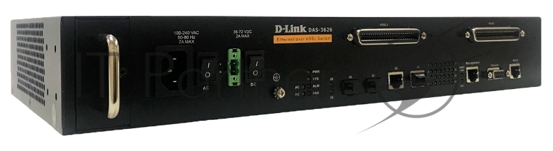 Коммутатор D-Link (DAS-3626/A1A ) 24-порта VDSL2 DSLAM with 2 combo-ports 10/100/1000BASE-T/SFP