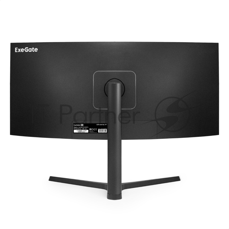 Монитор изогнутый игровой 165 Гц 34 ExeGate Combat EC3400TA (VA Curved R1800 LED Grade A+, UltraWide QHD 3440x1440@165Гц, 21:9, 300cd/m2, 4000:1, 178°/178°, 1ms, 2xHDMI2.0, 2xDisplayPort, audio-out, RGB-подсветка, Flicker-free, FreeSync, Low Blue Lig