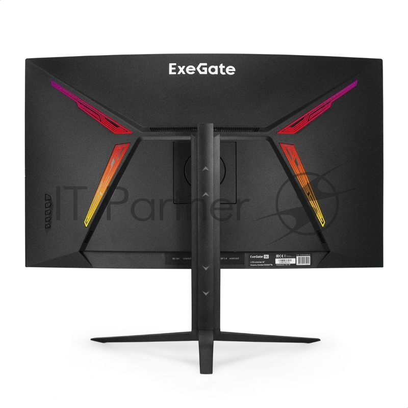Монитор изогнутый игровой 240 Гц 31.5 ExeGate Combat EC3207TA (VA Curved R1500 LED Grade A+, 2K, 2560x1440@240Гц (WQHD), 16:9, 300cd/m2, 3000:1, 178°/178°, 1ms, HDMI2.0, 2xDisplayPort, USB, audio-out, RGB-подсветка, Flicker-free, FreeSync, Low Blue L