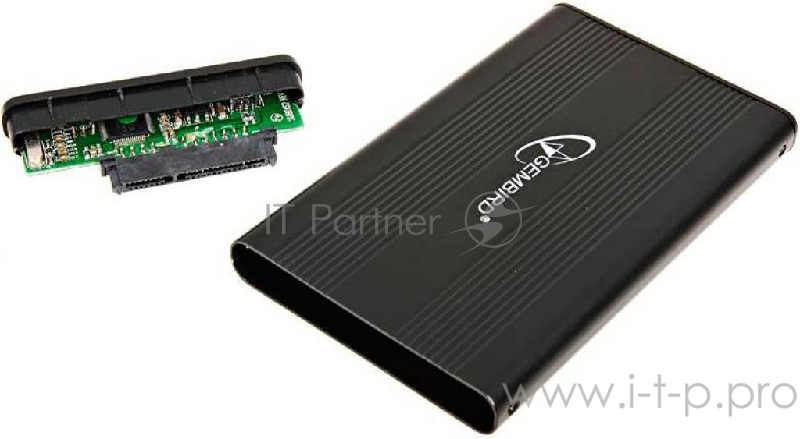 Контейнер Gembird EE2-U2S-5 для 2.5 SATA HDD, алюминиевый, черный (USB2.0)