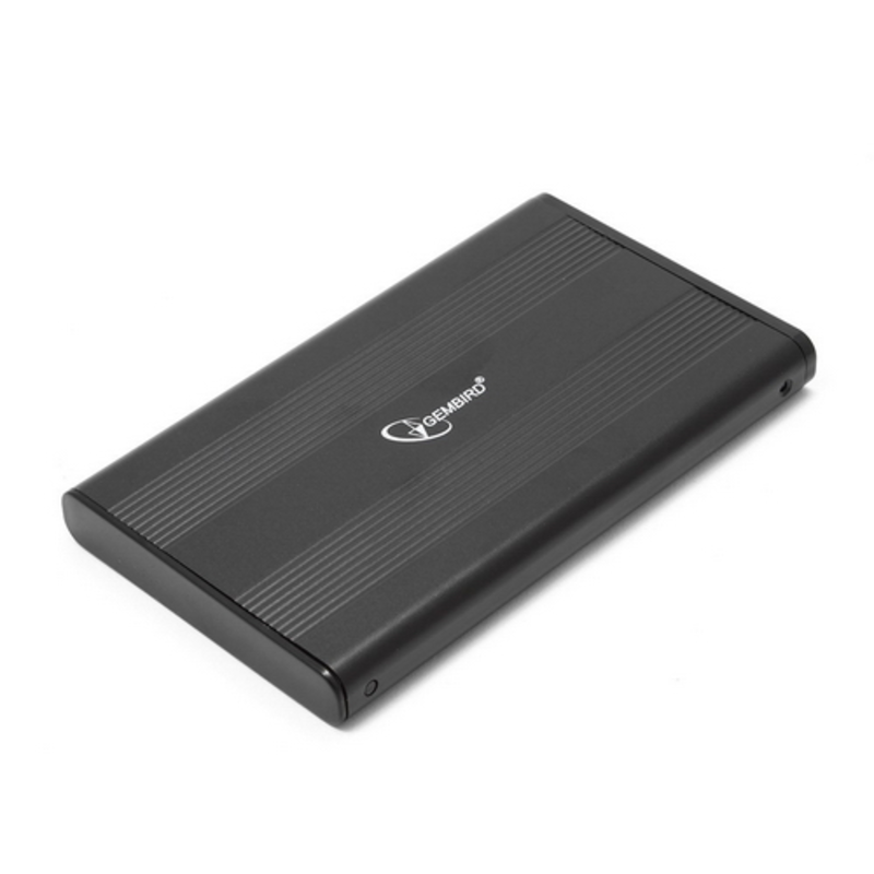 Контейнер Gembird EE2-U2S-5 для 2.5 SATA HDD, алюминиевый, черный (USB2.0)