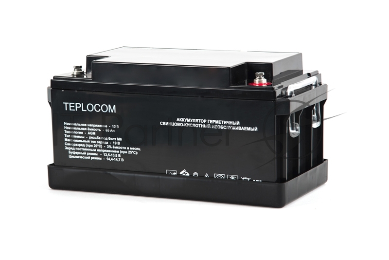 АКБ Бастион TEPLOCOM 65Ач СК 12В/65 Ач/M6/Срок службы — 12 лет.
