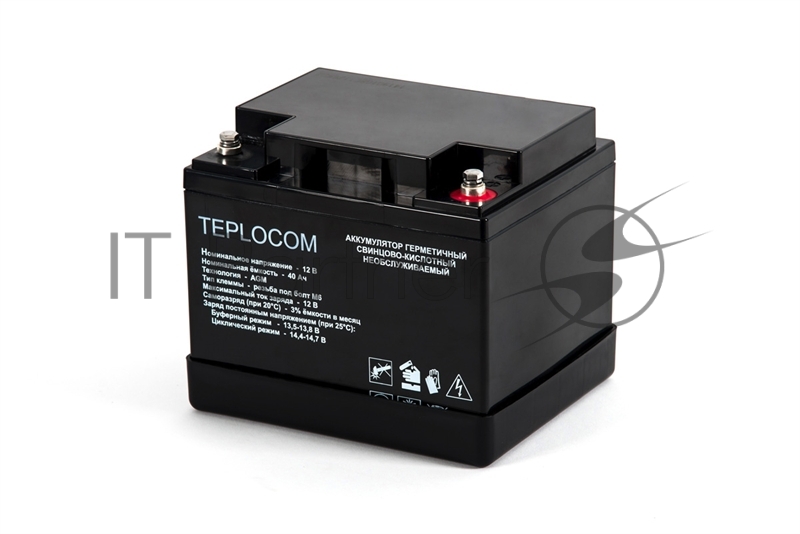 АКБ Бастион TEPLOCOM 40Ач СК 12В/40 Ач/M6/Срок службы — 12 лет.