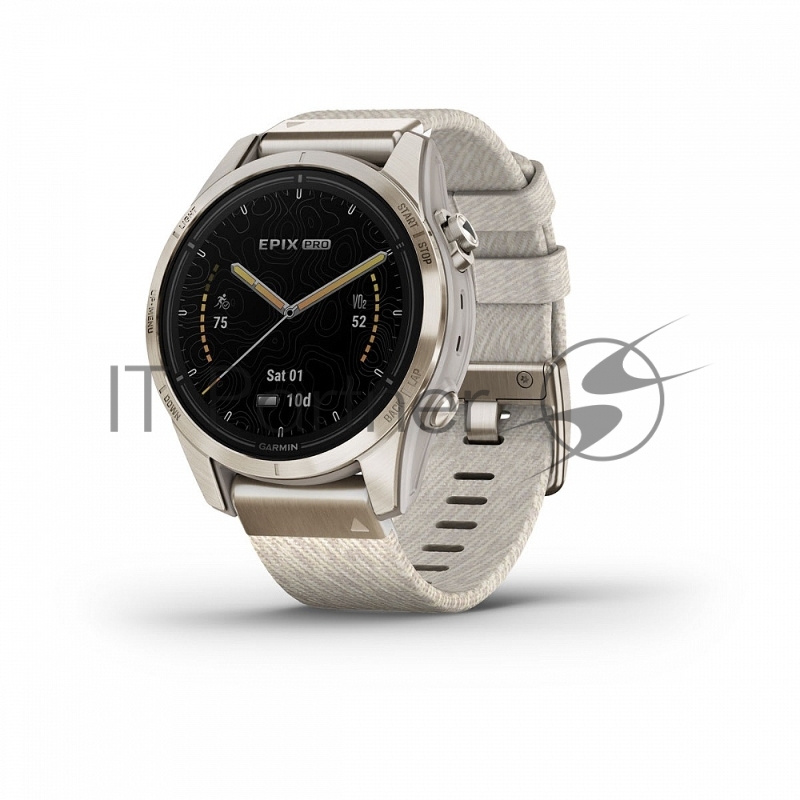 Смарт-часы Garmin Epix Pro (Gen 2) Sapphire золотистый, нейлоновый ремешок 42мм