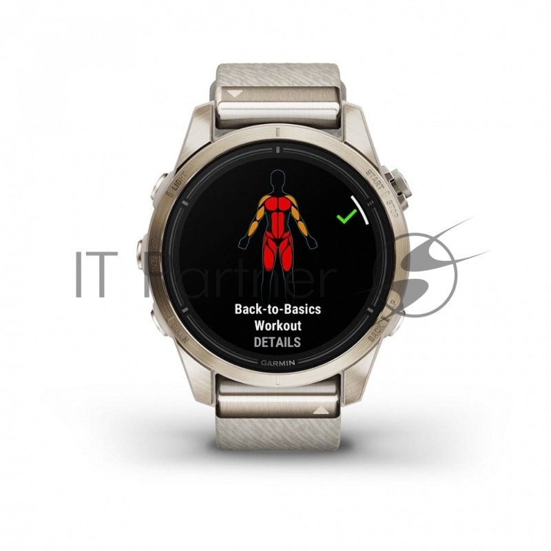 Смарт-часы Garmin Epix Pro (Gen 2) Sapphire золотистый, нейлоновый ремешок 42мм