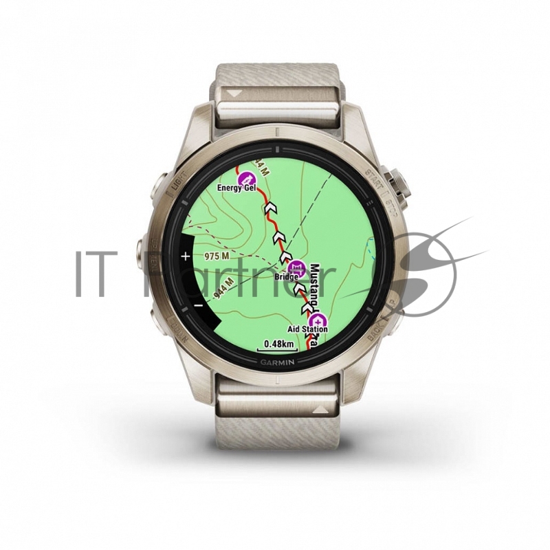 Смарт-часы Garmin Epix Pro (Gen 2) Sapphire золотистый, нейлоновый ремешок 42мм