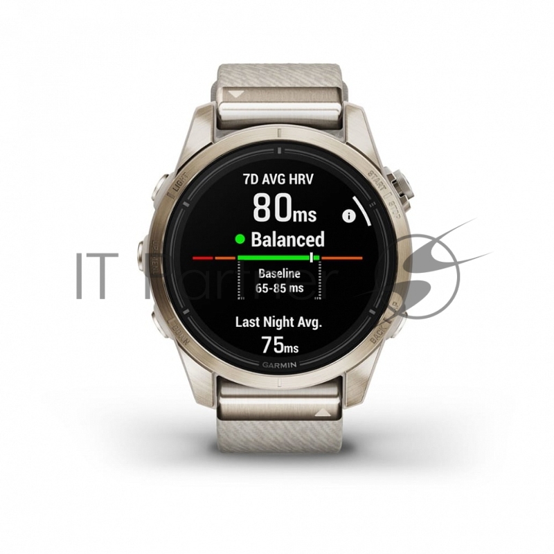 Смарт-часы Garmin Epix Pro (Gen 2) Sapphire золотистый, нейлоновый ремешок 42мм