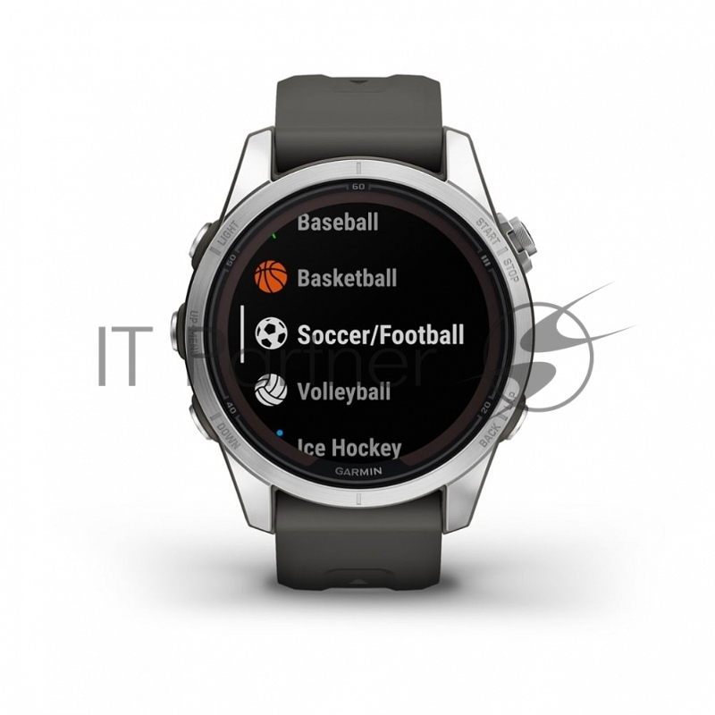 Смарт-часы Garmin Fenix 7s Pro Solar серебристый 42мм