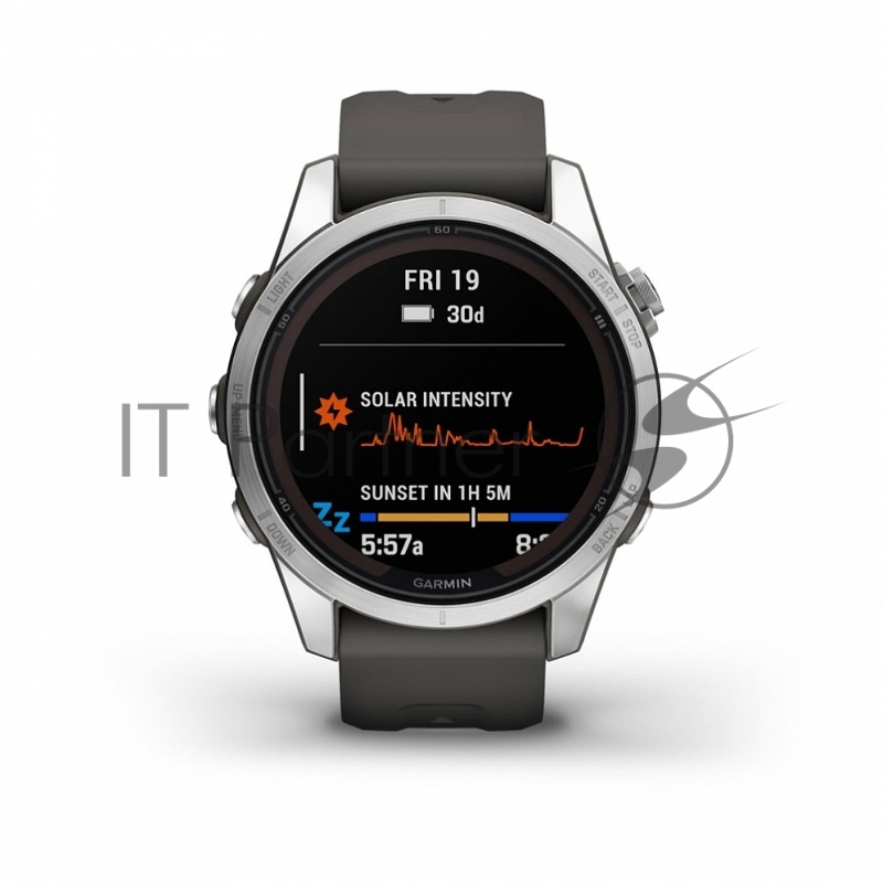 Смарт-часы Garmin Fenix 7s Pro Solar серебристый 42мм