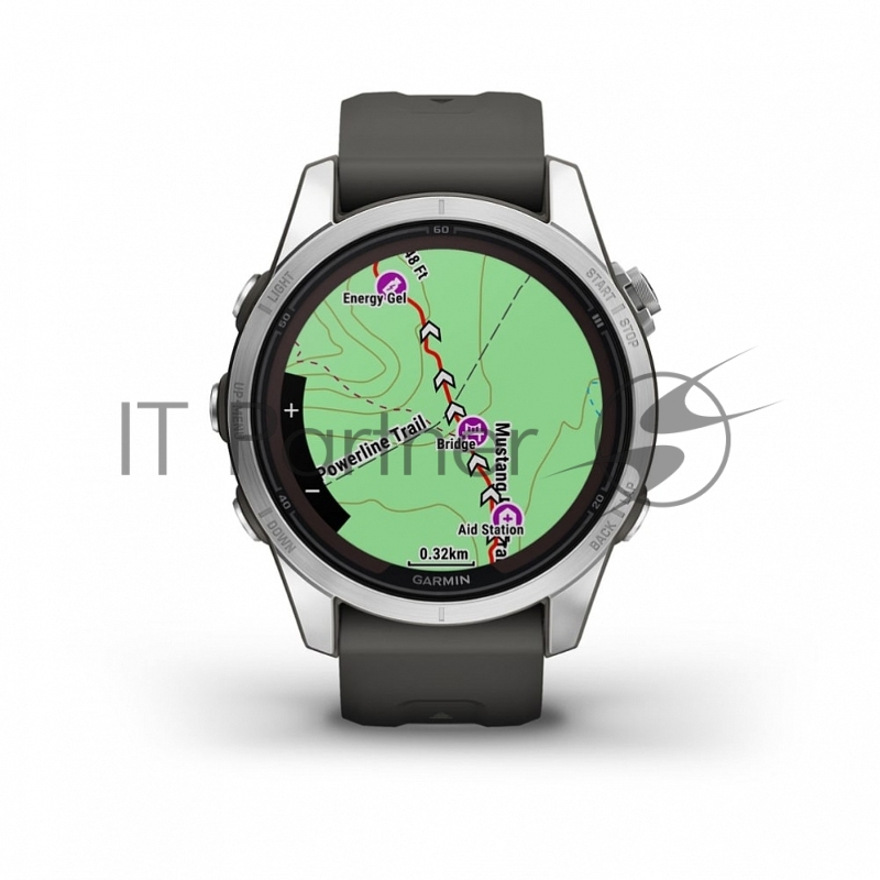 Смарт-часы Garmin Fenix 7s Pro Solar серебристый 42мм