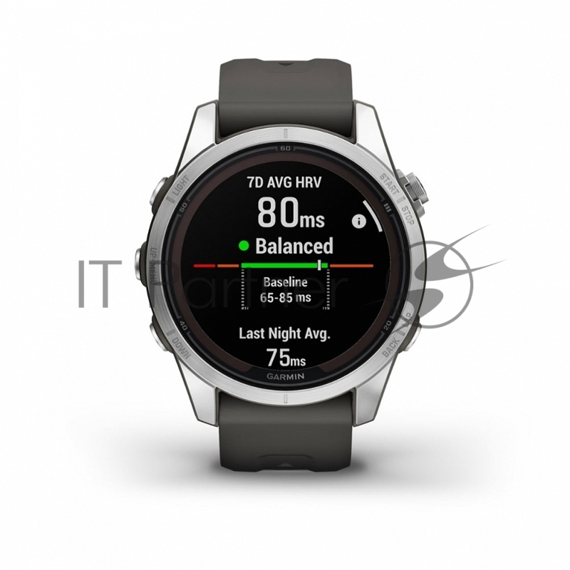 Смарт-часы Garmin Fenix 7s Pro Solar серебристый 42мм