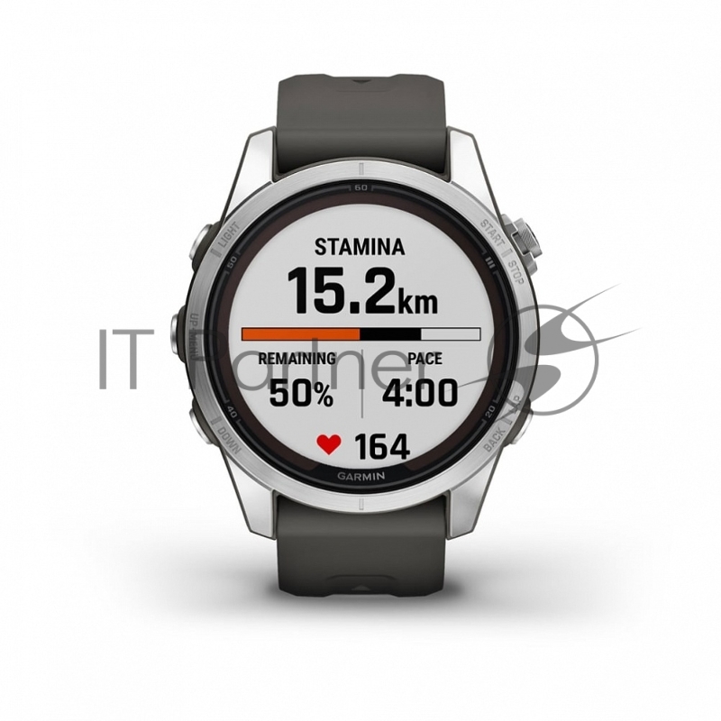 Смарт-часы Garmin Fenix 7s Pro Solar серебристый 42мм
