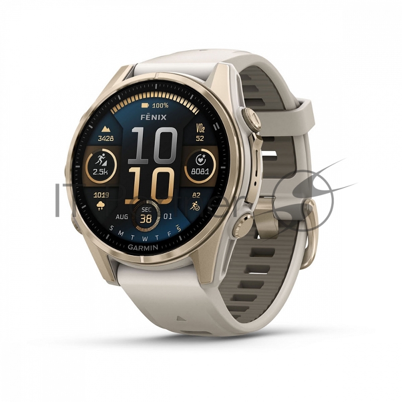 Смарт-часы Garmin Fenix 8 AMOLED Sapphire золотистый, дымчато-серый 43мм