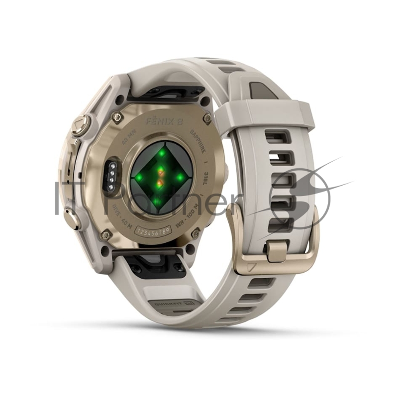 Смарт-часы Garmin Fenix 8 AMOLED Sapphire золотистый, дымчато-серый 43мм