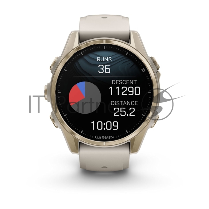 Смарт-часы Garmin Fenix 8 AMOLED Sapphire золотистый, дымчато-серый 43мм