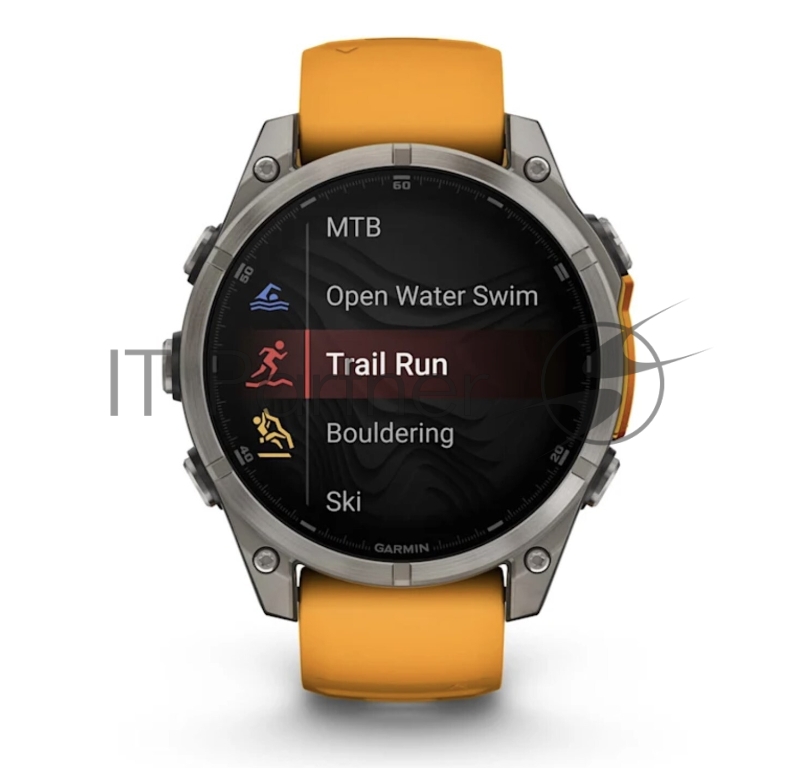 Смарт-часы Garmin Fenix 8 AMOLED Sapphire титановый серый, оранжевый 51мм
