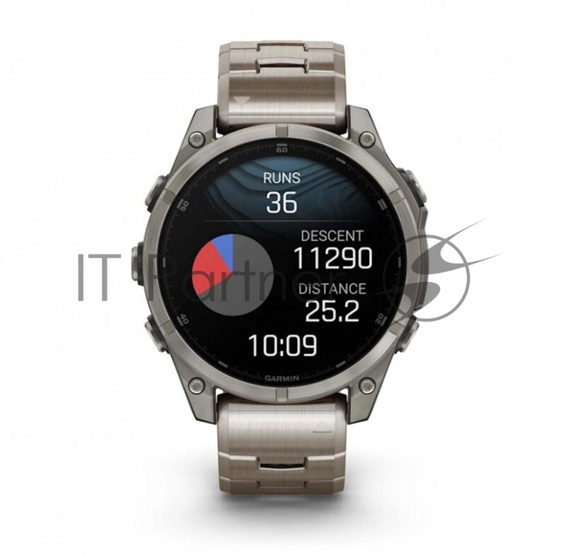 Смарт-часы Garmin Fenix 8 AMOLED Sapphire титановый серый, титановый браслет 47мм