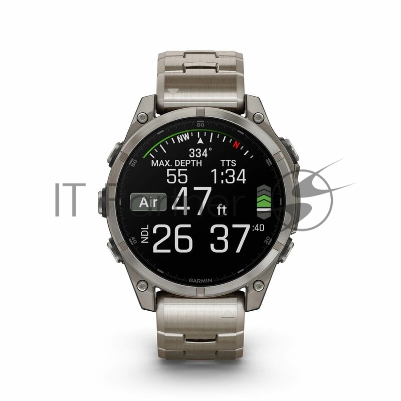 Смарт-часы Garmin Fenix 8 AMOLED Sapphire титановый серый, титановый браслет 47мм