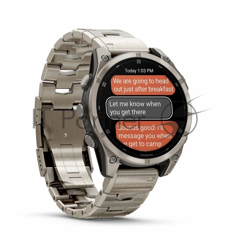 Смарт-часы Garmin Fenix 8 AMOLED Sapphire титановый серый, титановый браслет 47мм