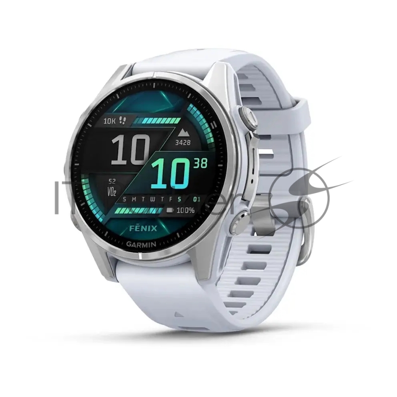 Смарт-часы Garmin Fenix 8 AMOLED серебристый, белый 43мм