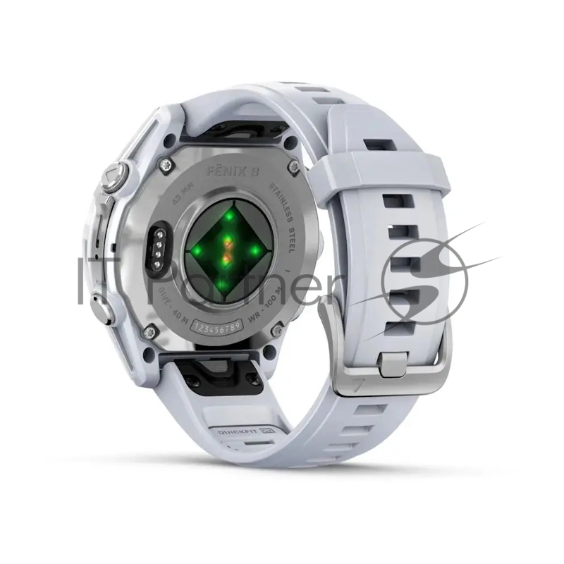 Смарт-часы Garmin Fenix 8 AMOLED серебристый, белый 43мм