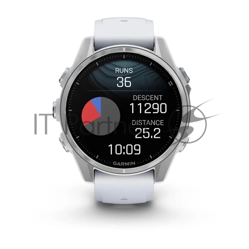 Смарт-часы Garmin Fenix 8 AMOLED серебристый, белый 43мм