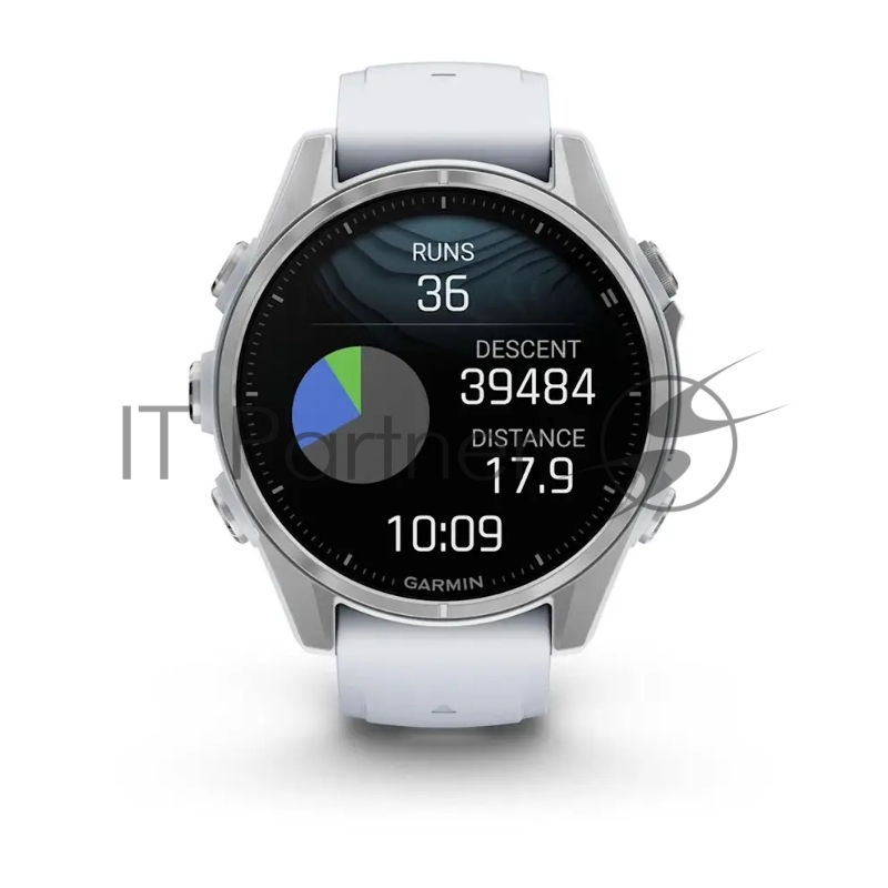 Смарт-часы Garmin Fenix 8 AMOLED серебристый, белый 43мм