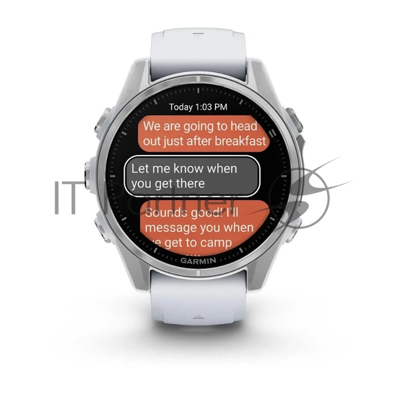 Смарт-часы Garmin Fenix 8 AMOLED серебристый, белый 43мм