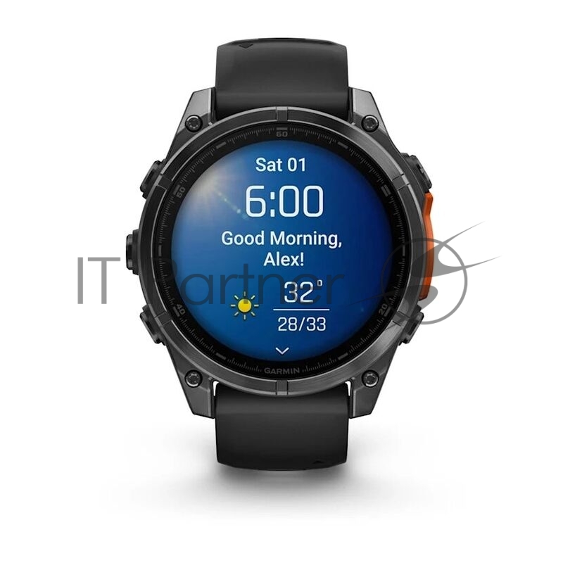 Смарт-часы Garmin Fenix 8 AMOLED серый, черный 47мм