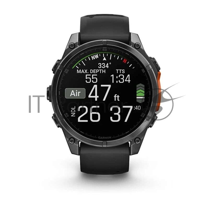 Смарт-часы Garmin Fenix 8 AMOLED серый, черный 47мм